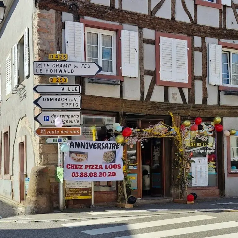 Devanture de Pizza LOOS, 2 rue du Maréchal Foch à Andlau